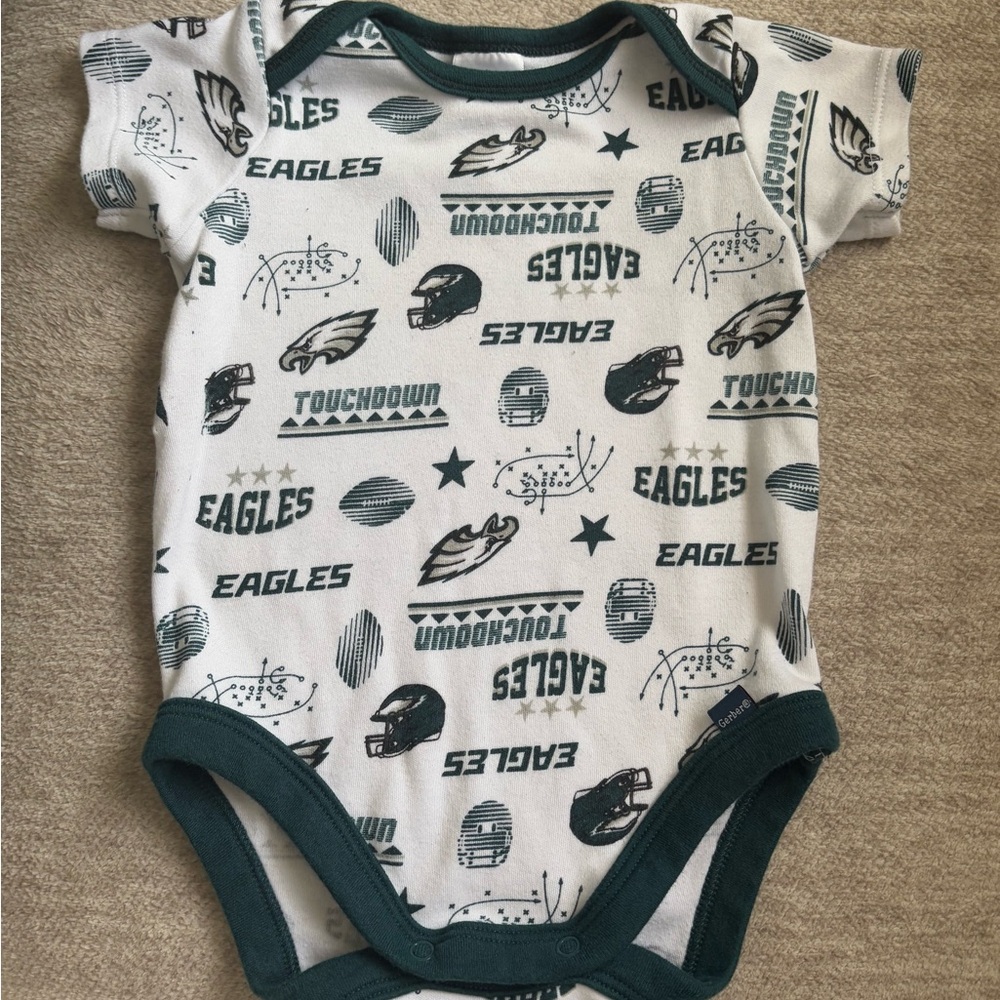 Eagles Baby Onesie - Green and White